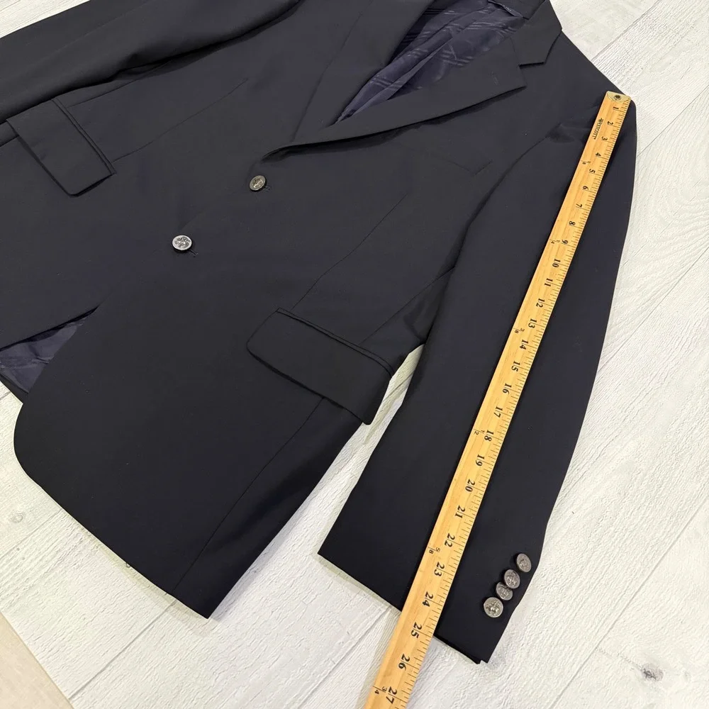 Brooks Brothers 1818 Madison Blazer 43R Loro Piana Wool Navy Blue Made in‎ Italy